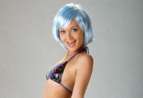 eleonora, nelly a, blue hair, bikini, monika chantal