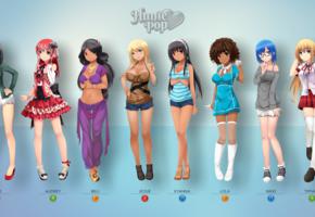 huniepop, girls, game, raw wallpapers