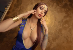 lera himera, cleavage, tilt, tattoo, tits, boobs