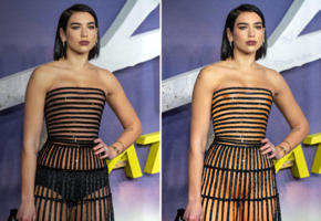 dua lipa, brunette, compilation, dressed, seethru, small tits, shaved, pussy, short hair, fake