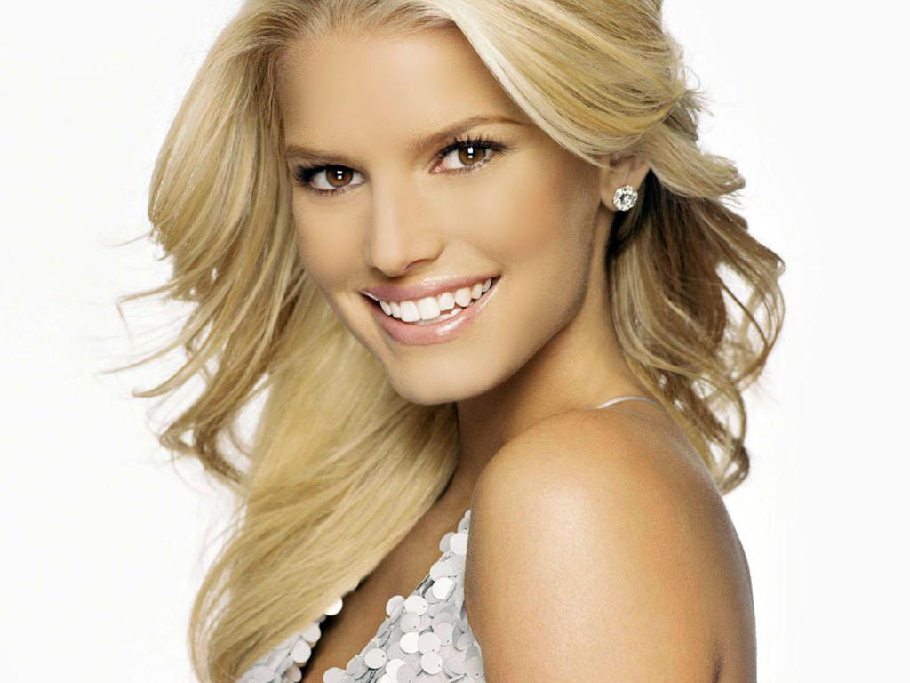 blonde, jessica simpson, singer, smile