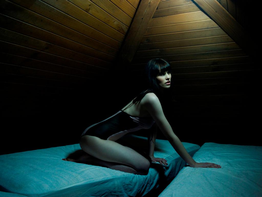 sexy, lingerie, bed, babe, dark, inviting