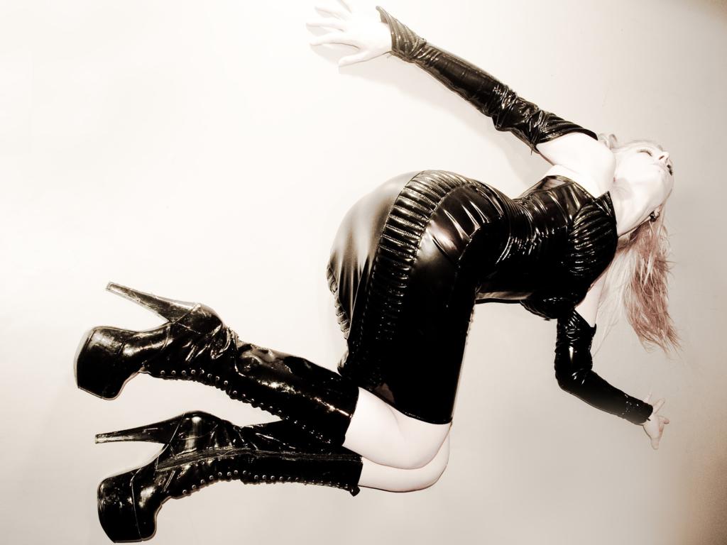 ayden, blonde, german, alternative, model, sexy babe, long hair, posing, laying, sexy, dressed, tight clothes, shiny, pvc, minidress, gauntlets, knee boots, erotic, fetish babe, tatjana warnecke fashion, babes in boots, plateau boots