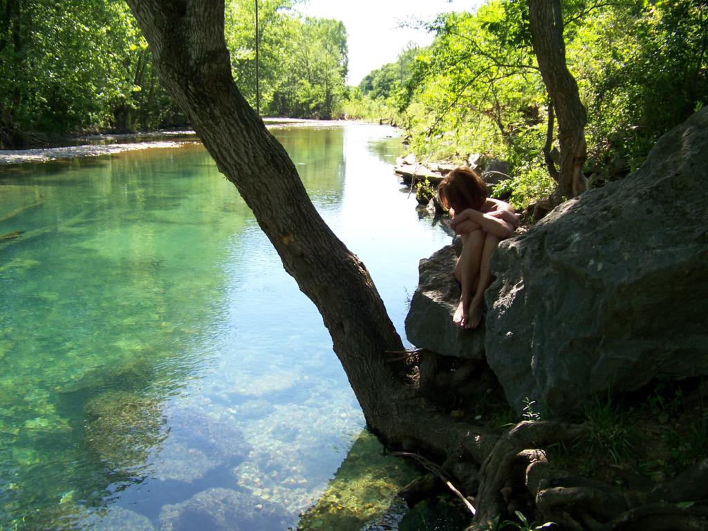 naked, stream, beautiful, legs, feet, portrait, river, amateur