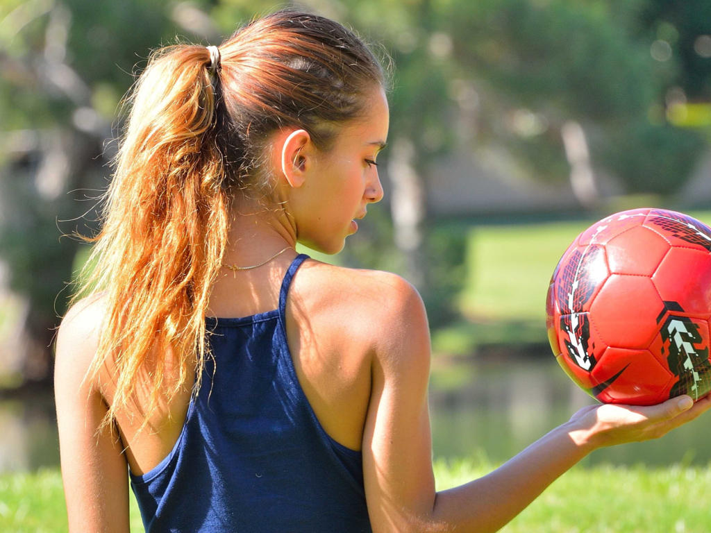 redhead, sport, basketball, outdoor, young girl, ball