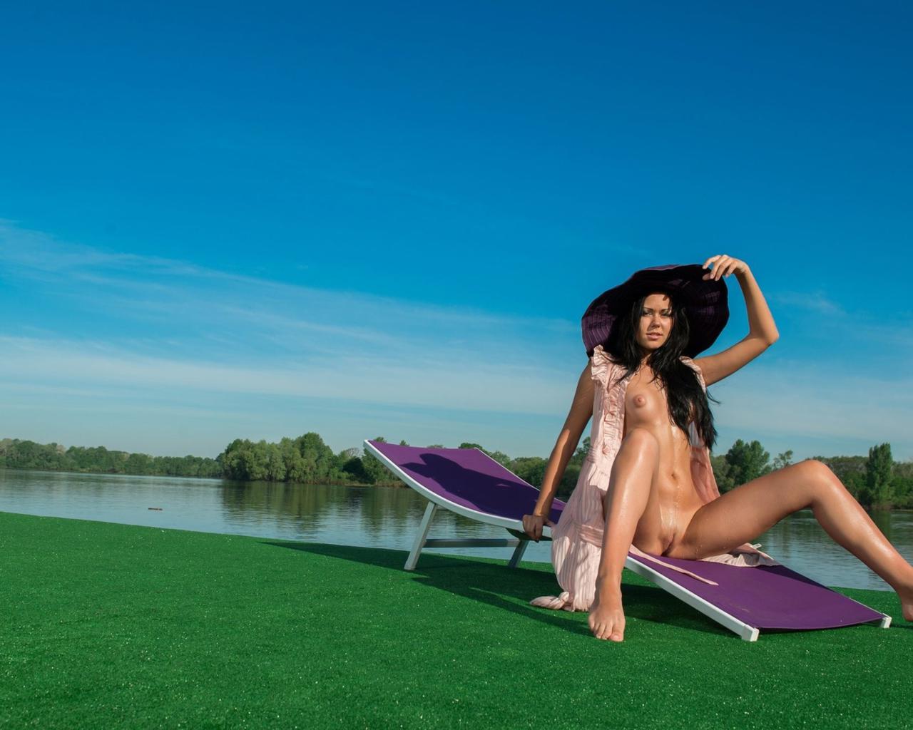 brunette, nature, sweet pussy