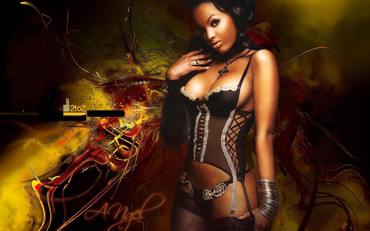 black, angel, brunette, lingerie, lola luv, ebony