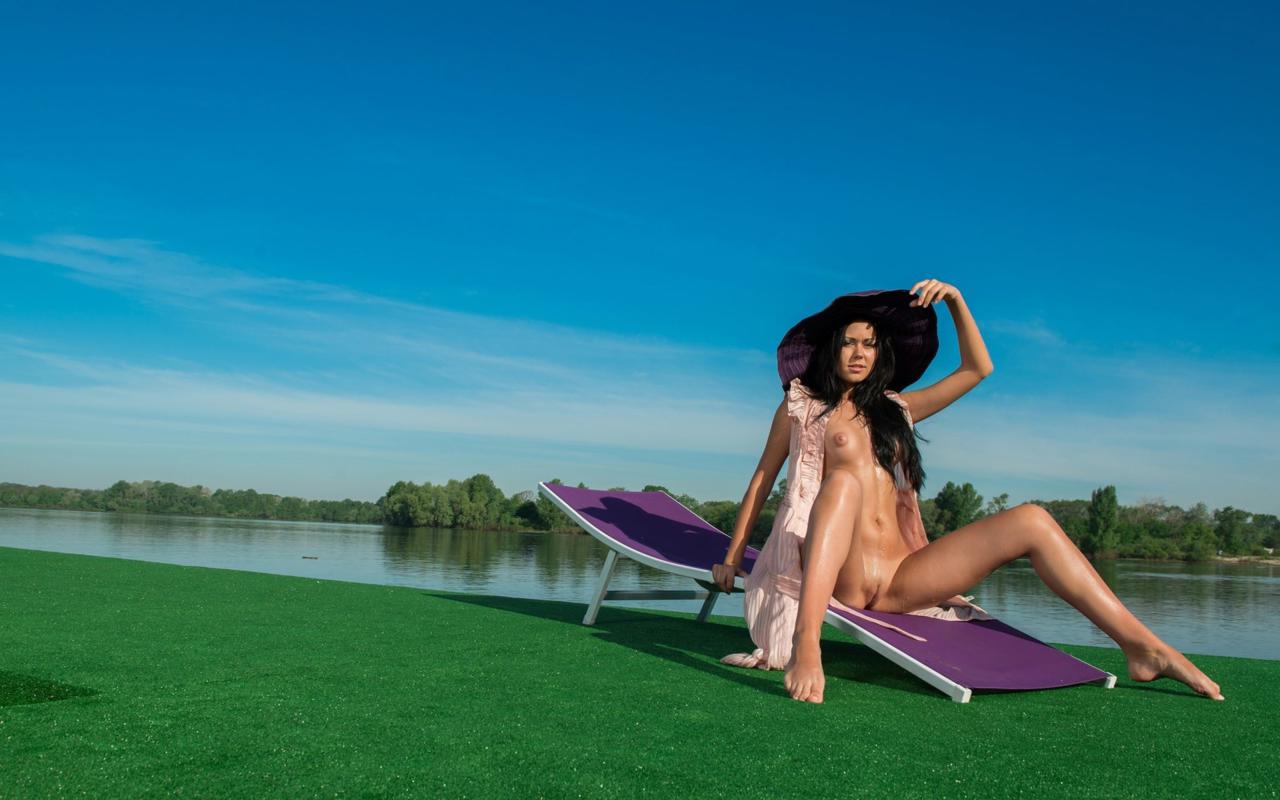 brunette, nature, sweet pussy