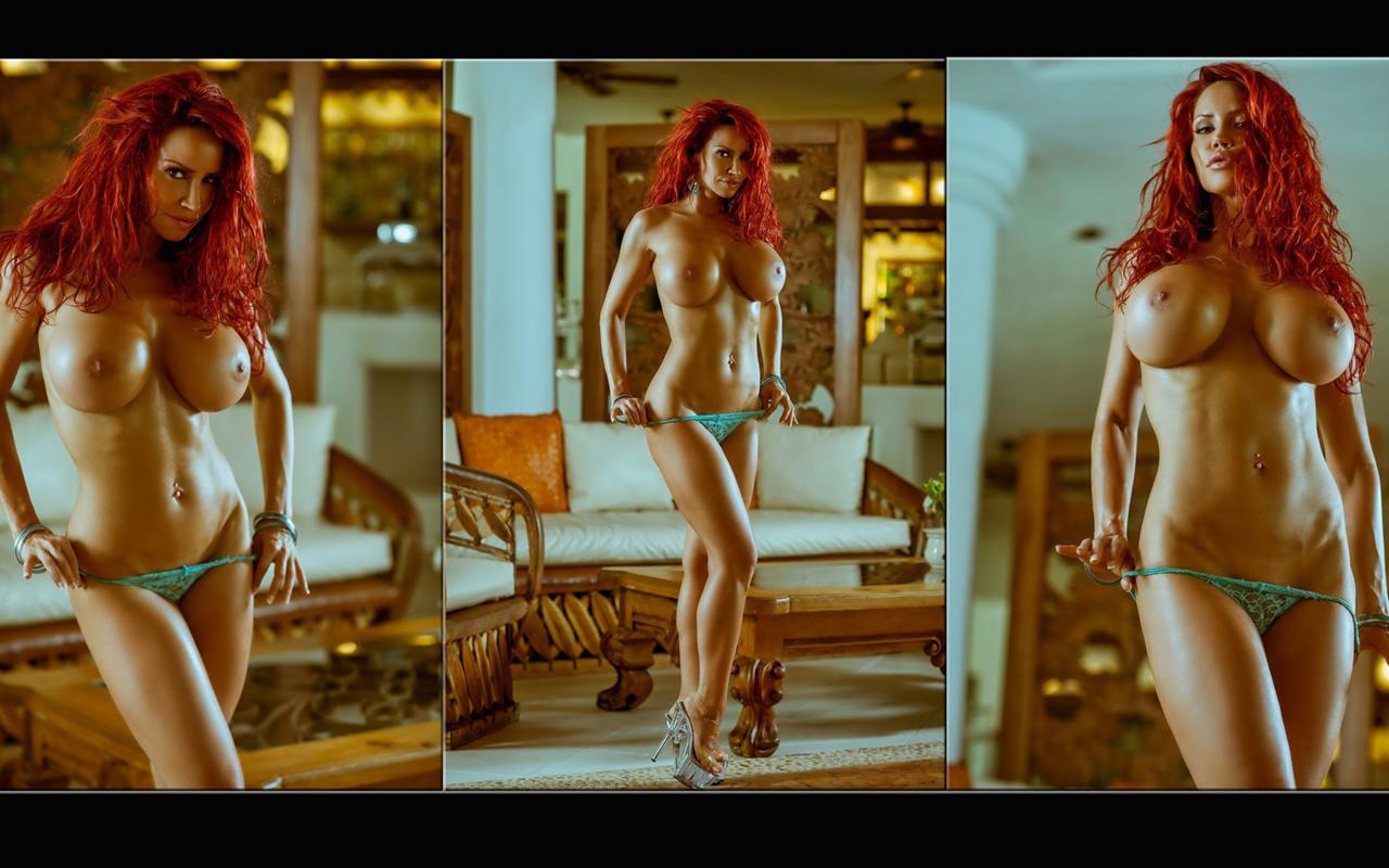 bianca beauchamp, hot, sexy, boobs, big tits, redhead, busty babe, topless beauty