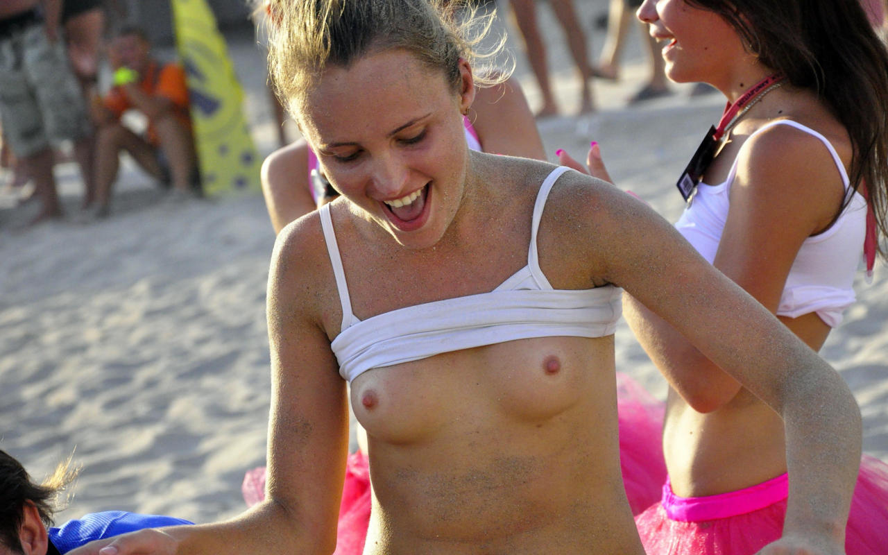 boobs, tits, tiny tits, nipples, natural, erect nipples, beach, sand, teen, young