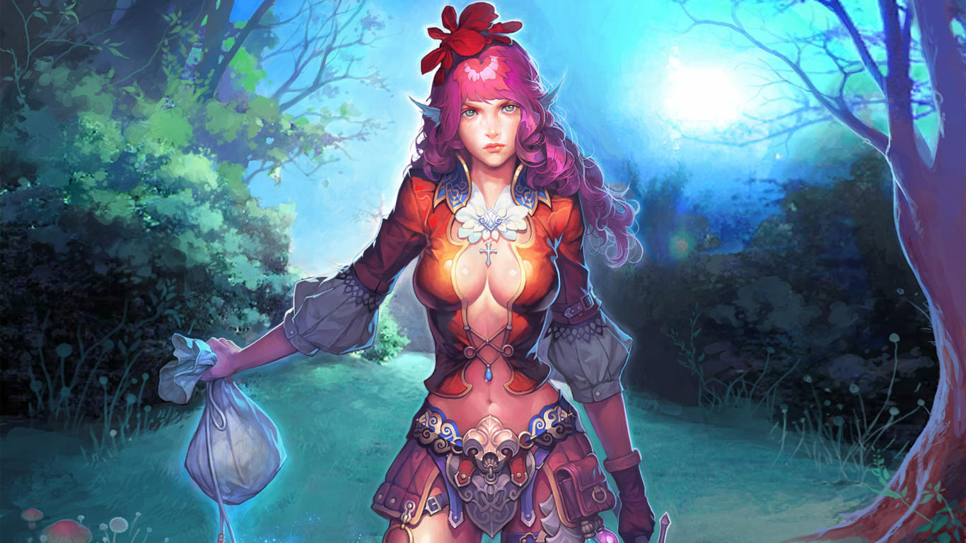 fantasy, lingerie, boobs, red-haired, spirit of blessing, dean holden