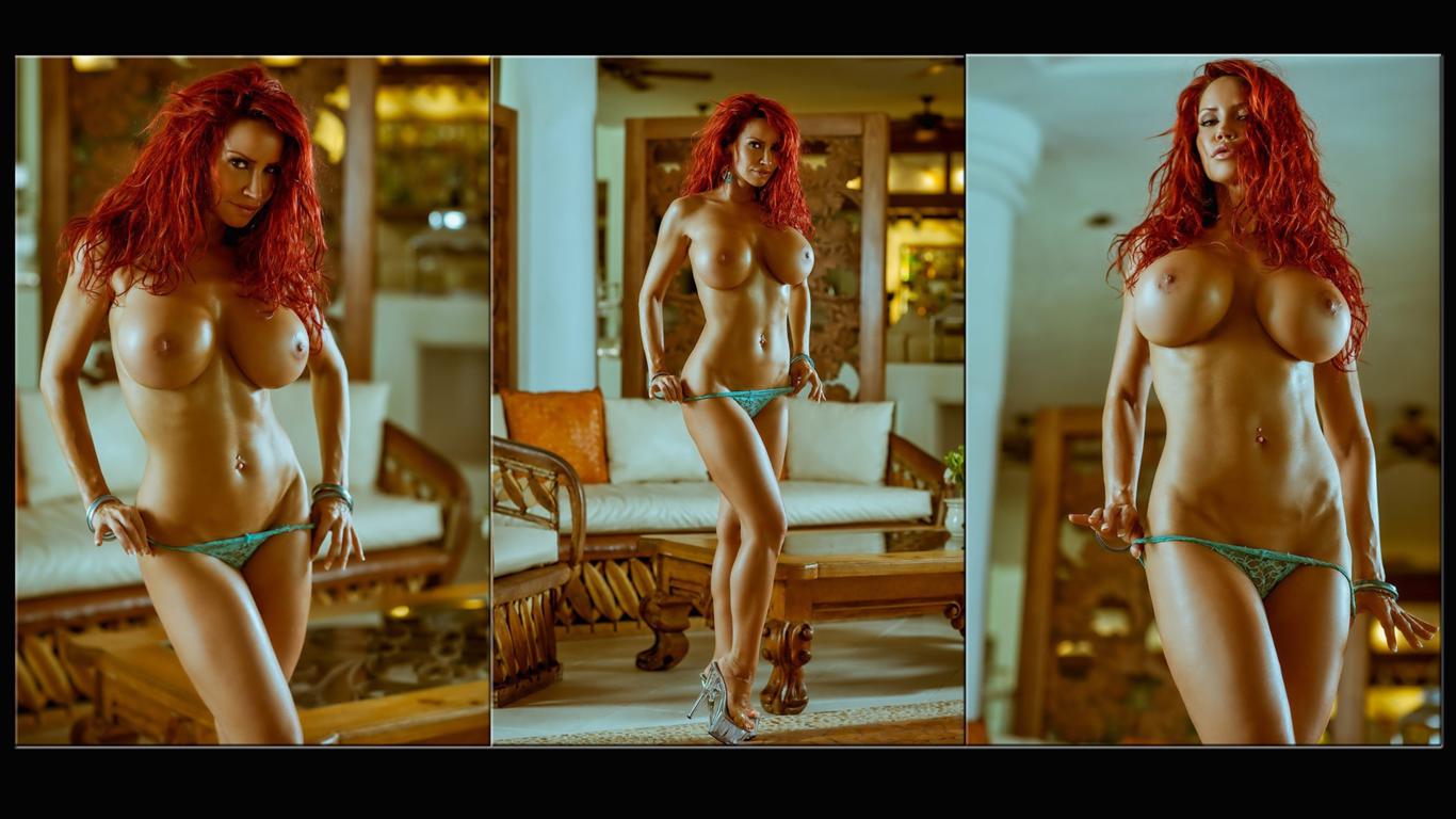 bianca beauchamp, hot, sexy, boobs, big tits, redhead, busty babe, topless beauty