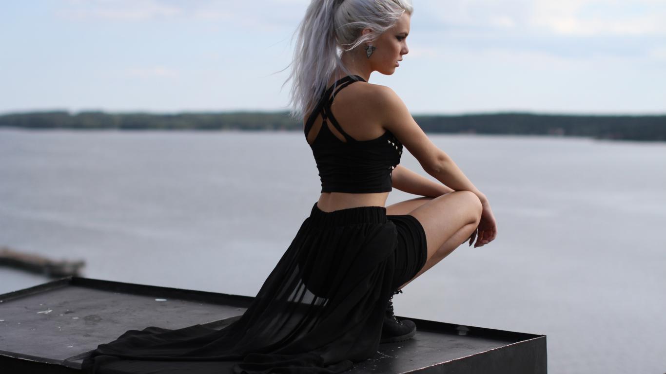 blonde, sexy, girl, river, mirish, miranda hedman, black cat, cosplay