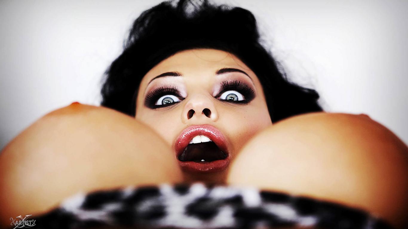 aletta ocean, tits, lingerie, bikini, huge tits, knockers, funbags, close up, eyes, face, open mouth, great view