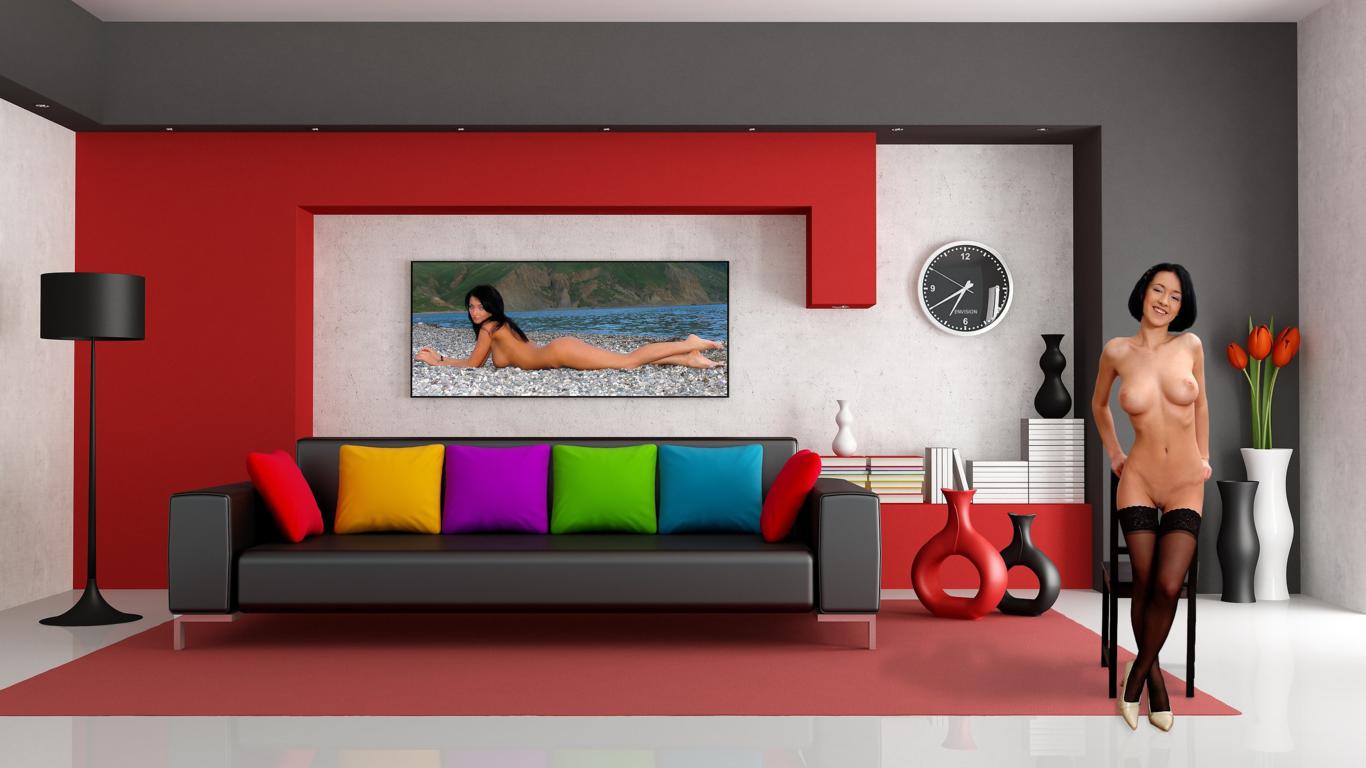 afrodite night, aphrodite night, afrodite, aphrodite, living room, anna, anna ap, anna veremchuk, nude, photoshopped, met-art, big tits, tits, boobs, stockings, shaved pussy, pussy, smile