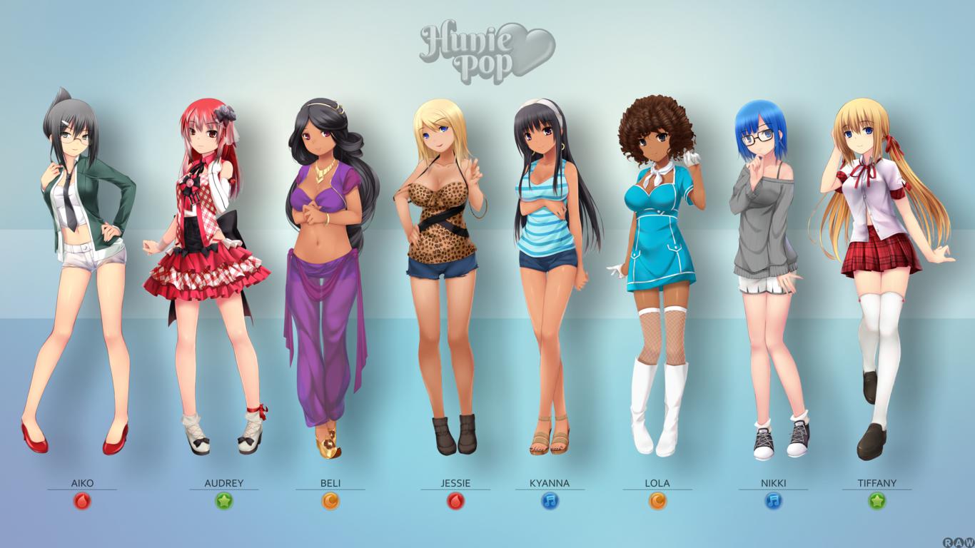 huniepop, girls, game, raw wallpapers