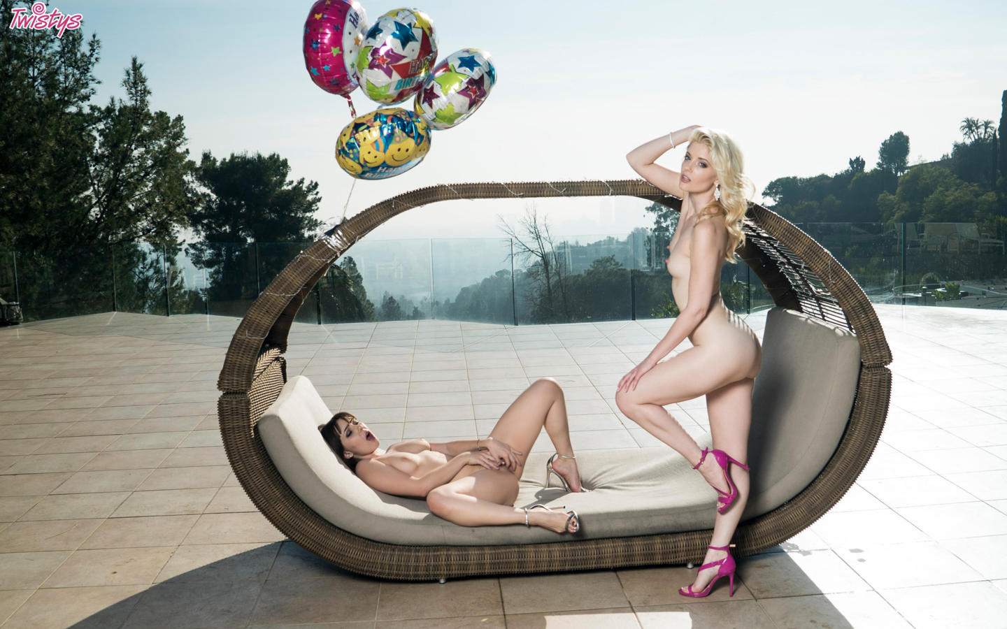 charlotte stokely, jenna sativa, lesbian, 2 girls, masturbating, ass, nude, tits, party