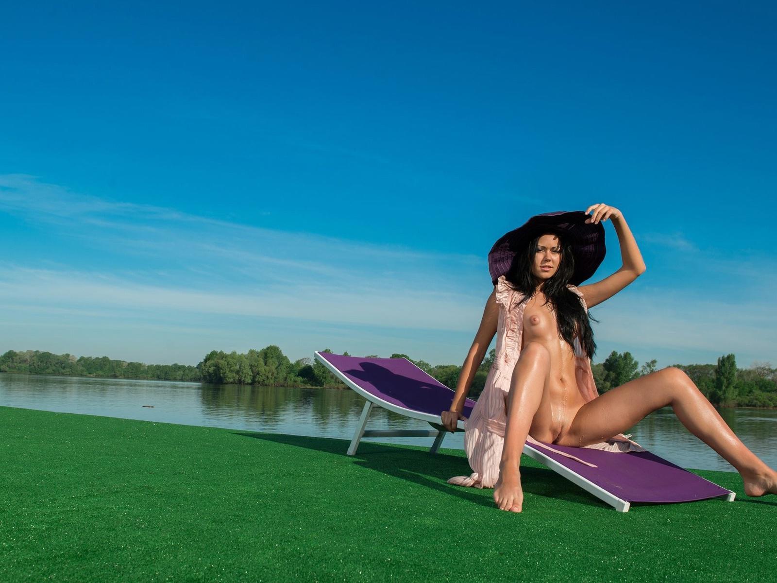 brunette, nature, sweet pussy