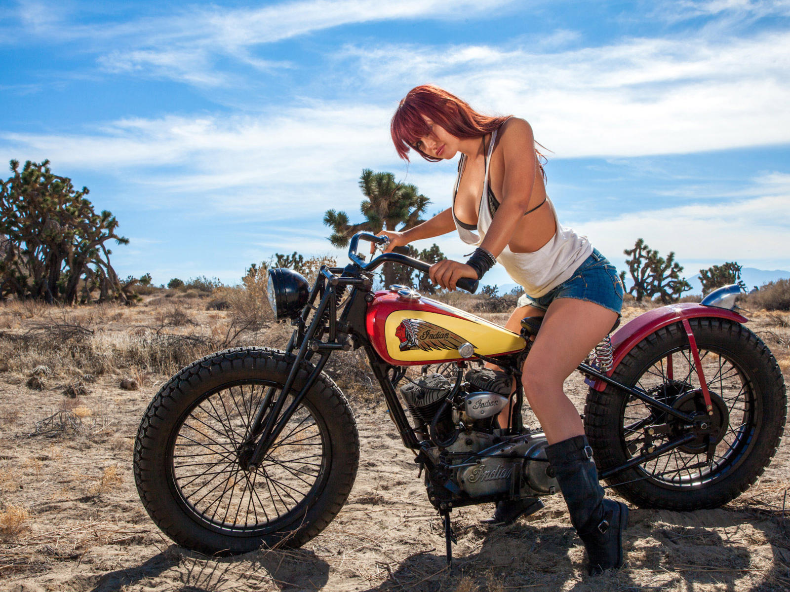 bike, outdoors, veronica ricci, playboy, motorcycle