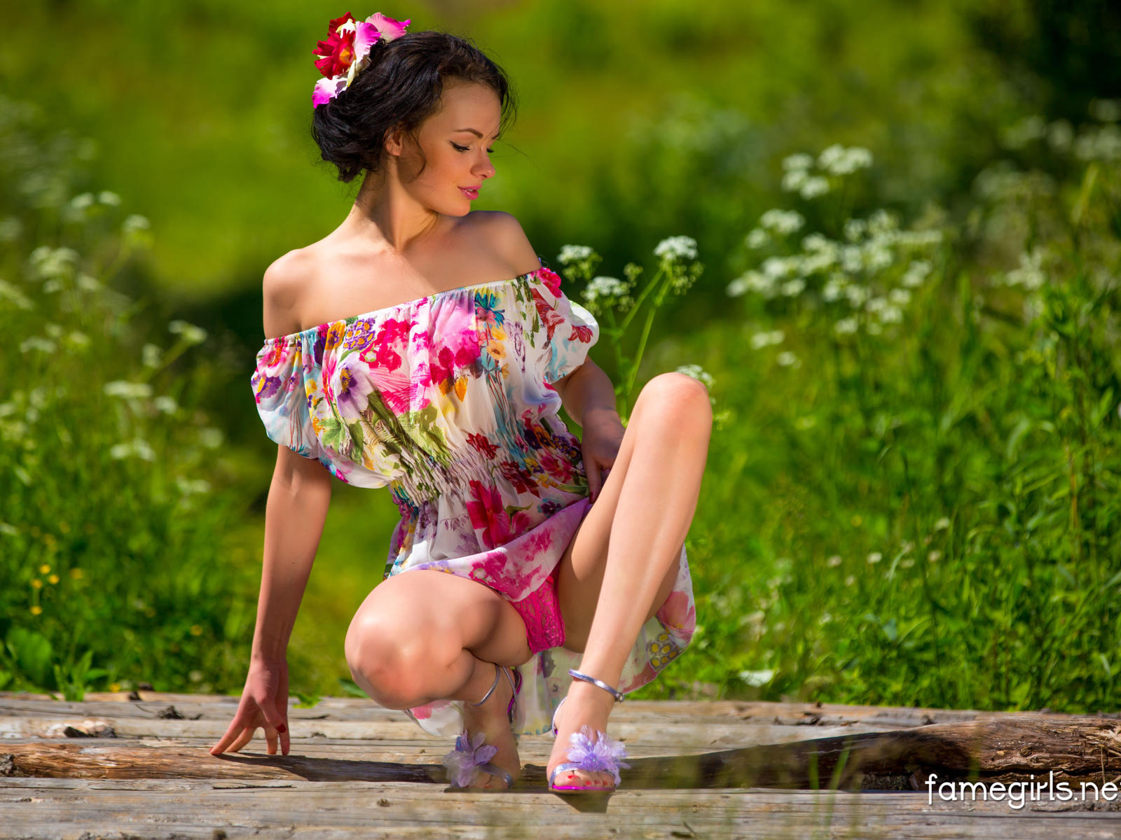 katie, brunette, sexy girl, adult model, :), beautiful, nature