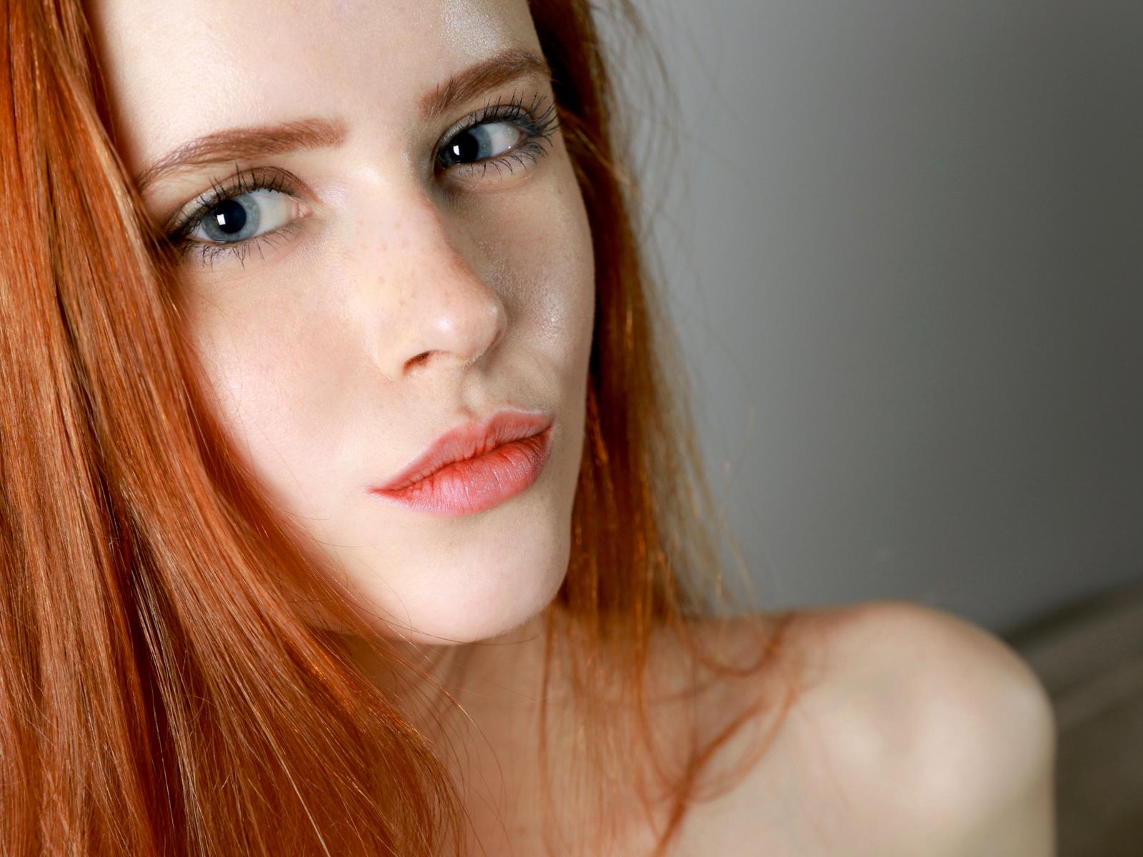 bella milano, model, redhead, russian, blue eyes, freckles, sensual lips, face, portrait, elizaveta shahmametova, elizaveta prohorenko