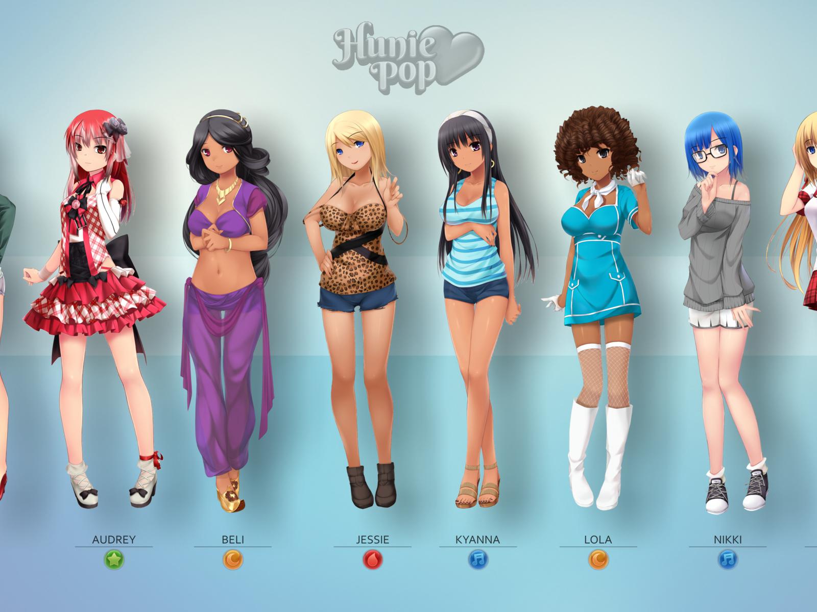 huniepop, girls, game, raw wallpapers