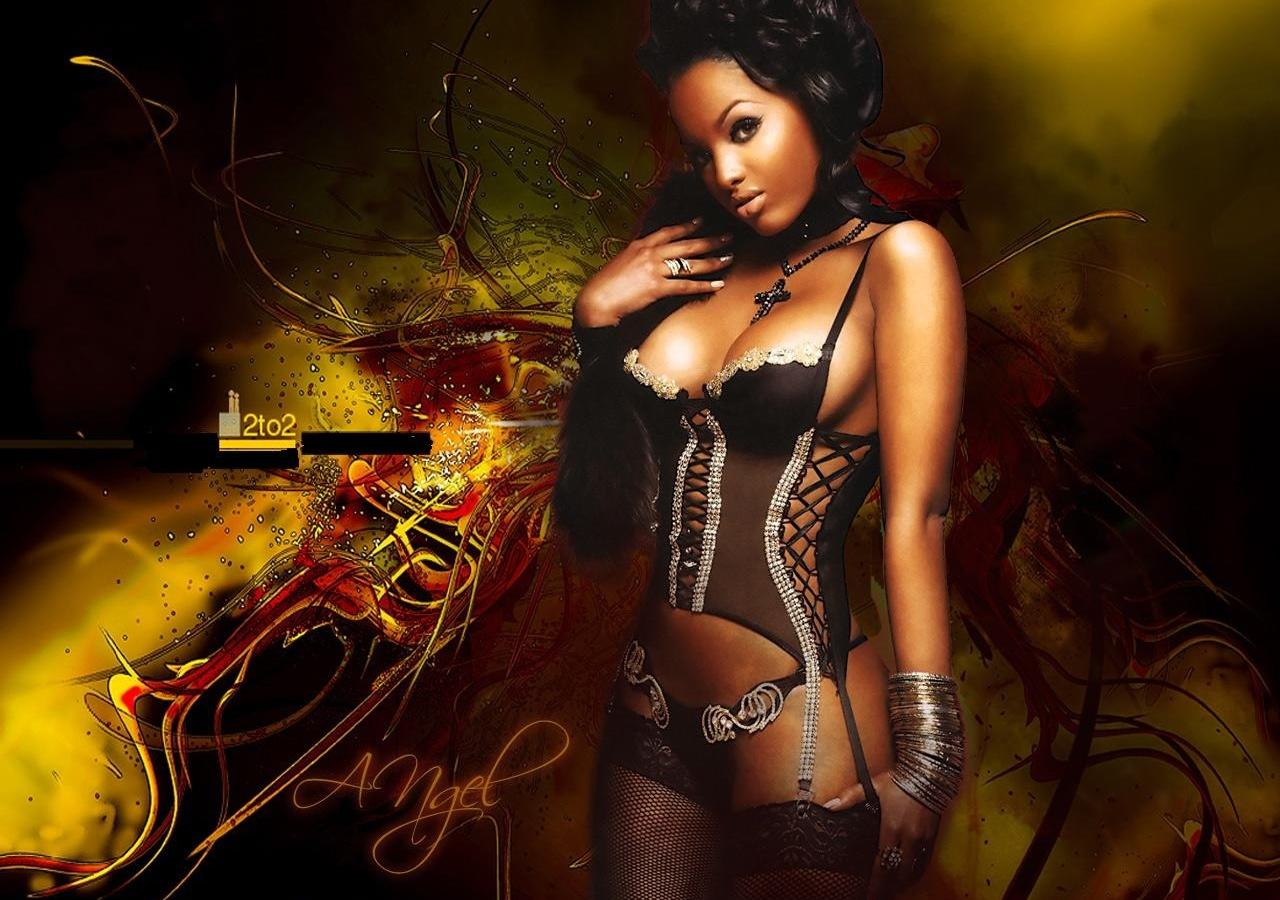 black, angel, brunette, lingerie, lola luv, ebony