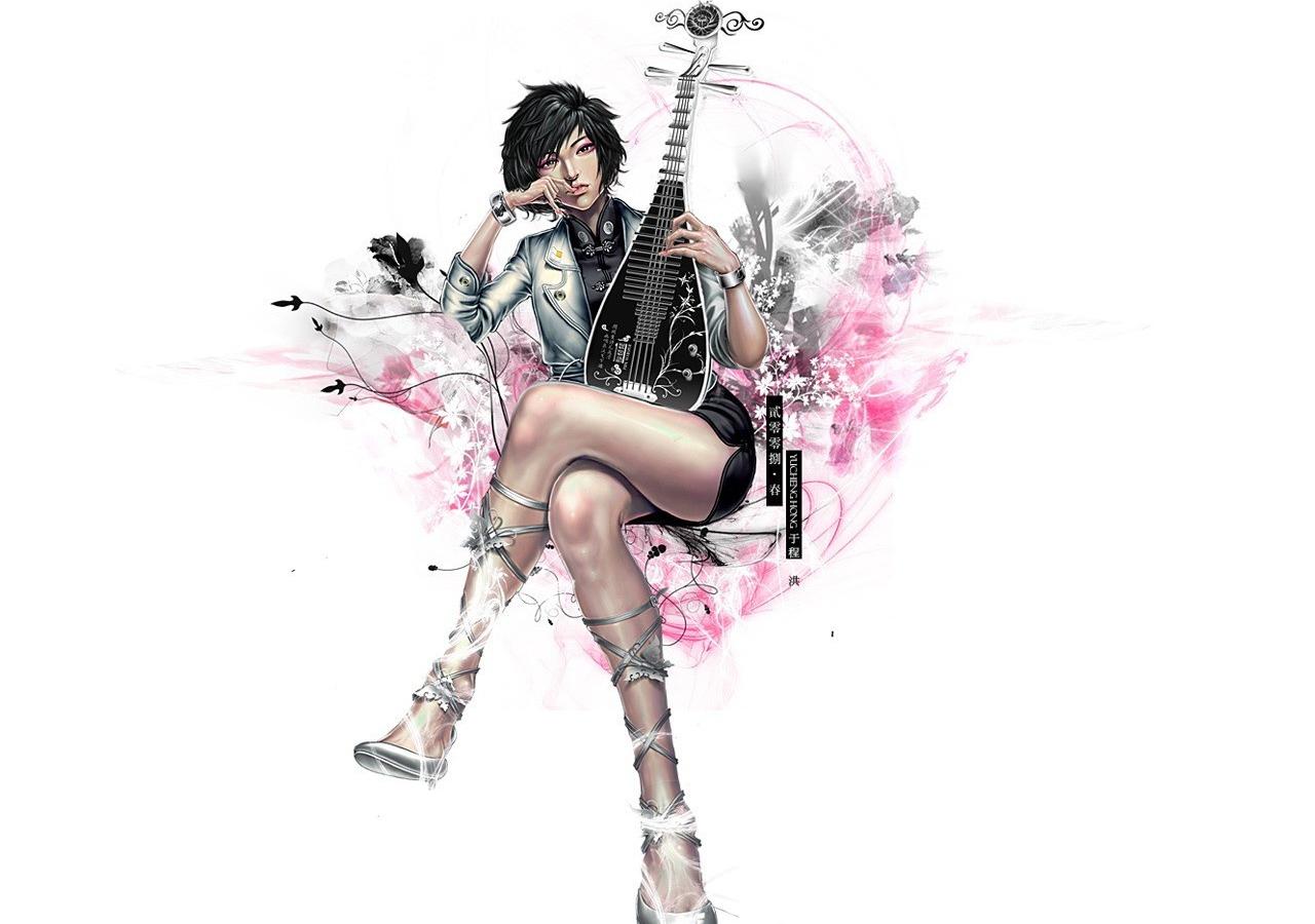 brunette, asian, fantasy