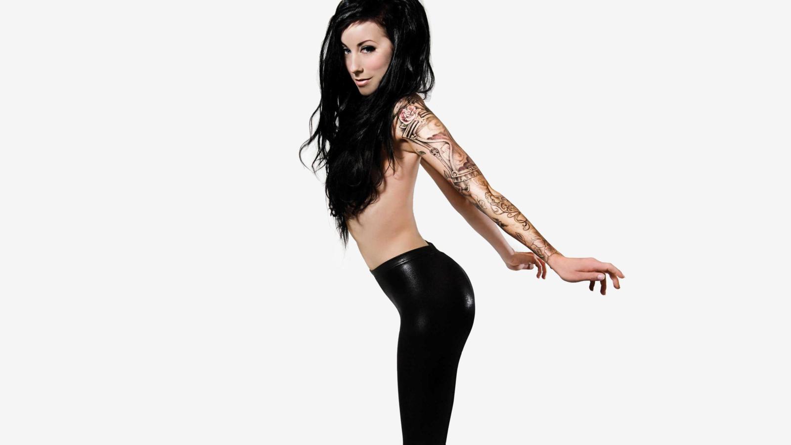 georgie, young, brunette, australian, model, sexy babe, long hair, tattoo, close up, eyes, face, smile, posing, shiny, lycra, leggings, erotic, tattoos, body art, minimalist wall, own cut, re-cut