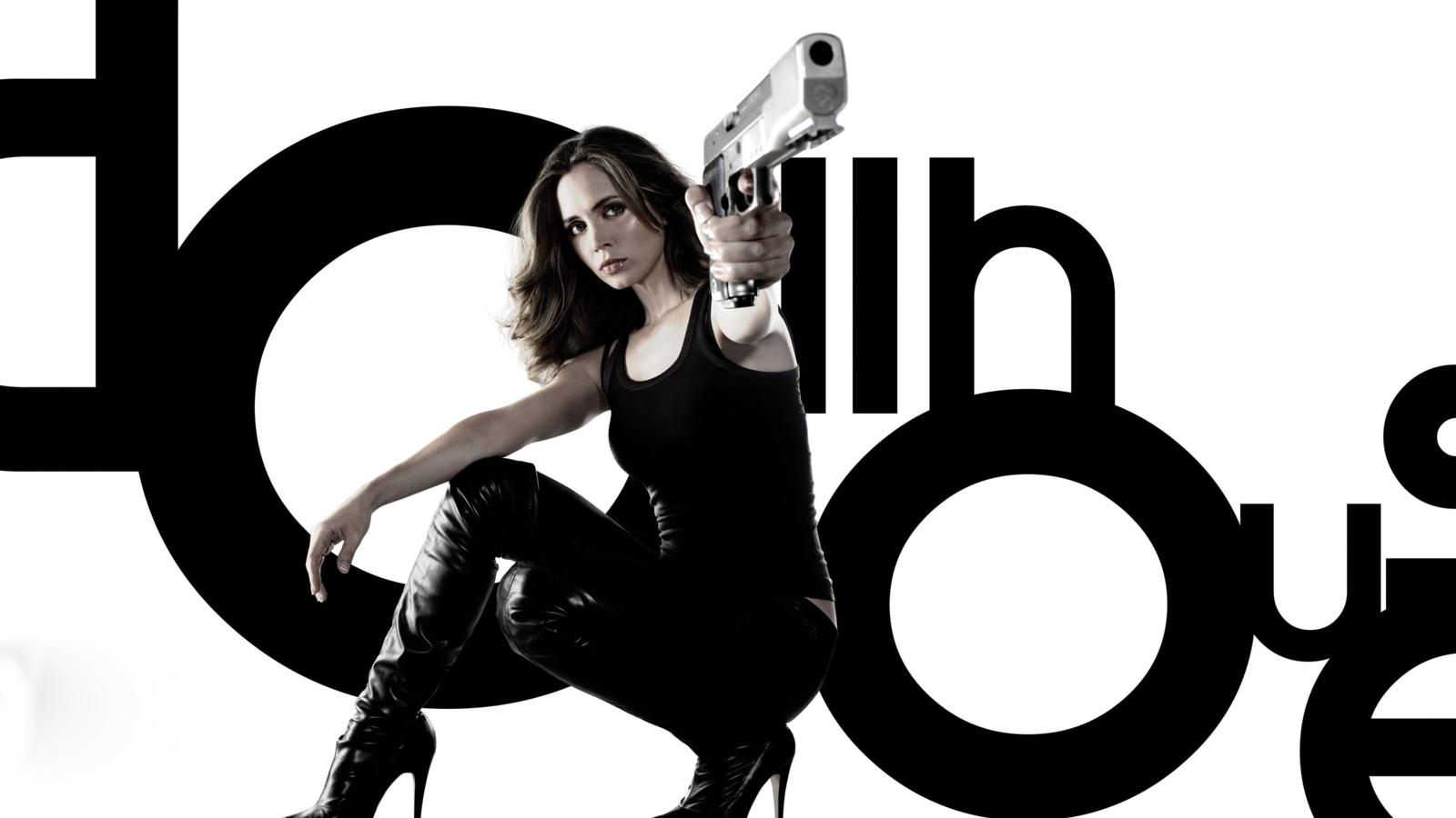 sexy, celeb, eliza dushku, gun, boots