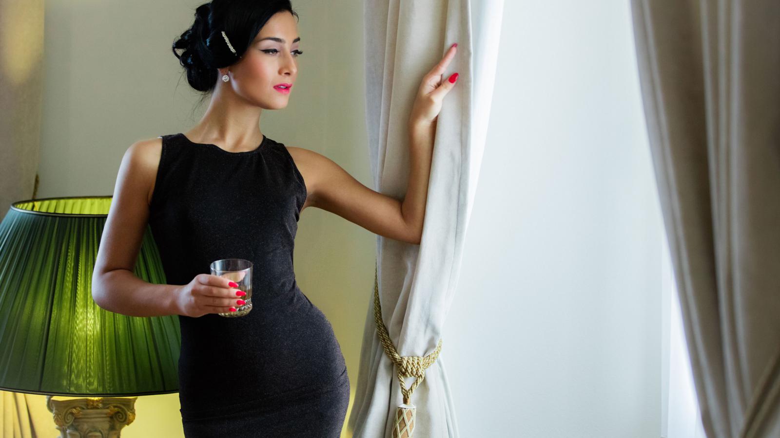 anna rose, sexy girl, dress, view, look, ana rose, denisa deen, drink, beautiful, tight dress