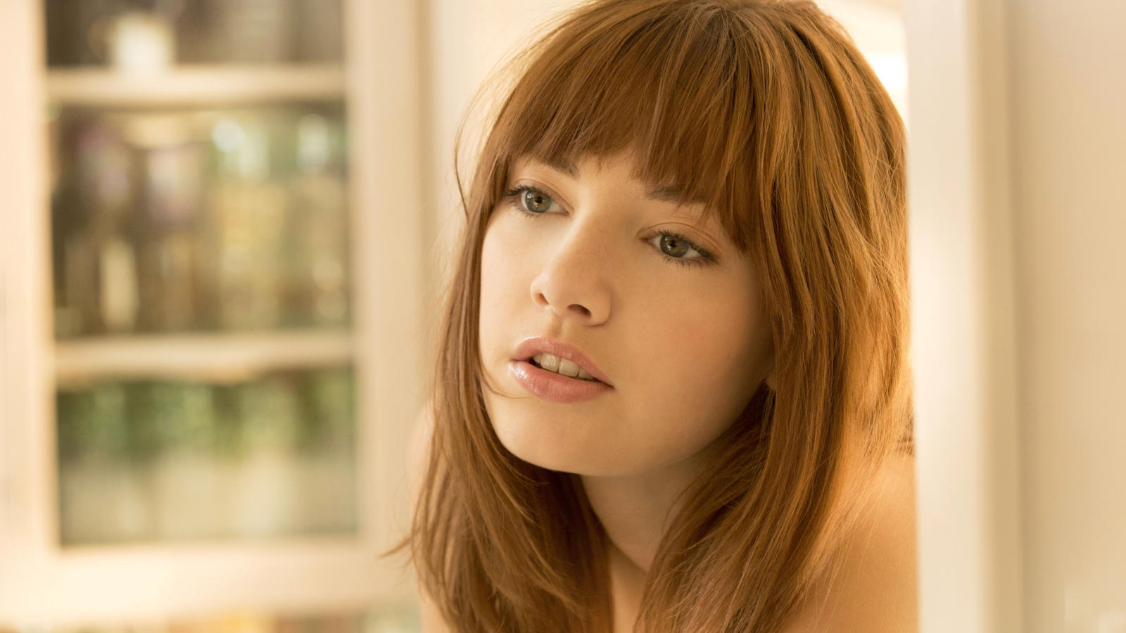 model, pretty, teen, red hair, green eyes, redhead, face