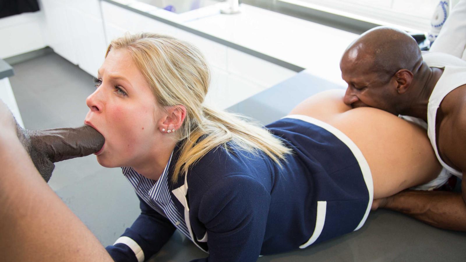 scarlet red, porn star, blonde, threesome, interracial, blowjob, school girl, dick, suck dick, schoolgirl