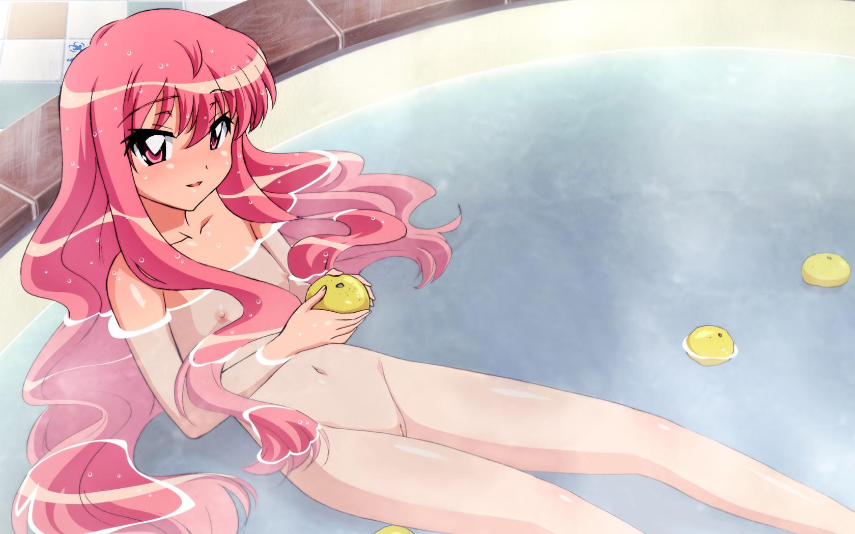 anime, redhead, skinny, bitch, virtual, sexy babe, sitting, naked, tiny tits, nipples, shaved, cunt, pool, water, teasing, hi-q