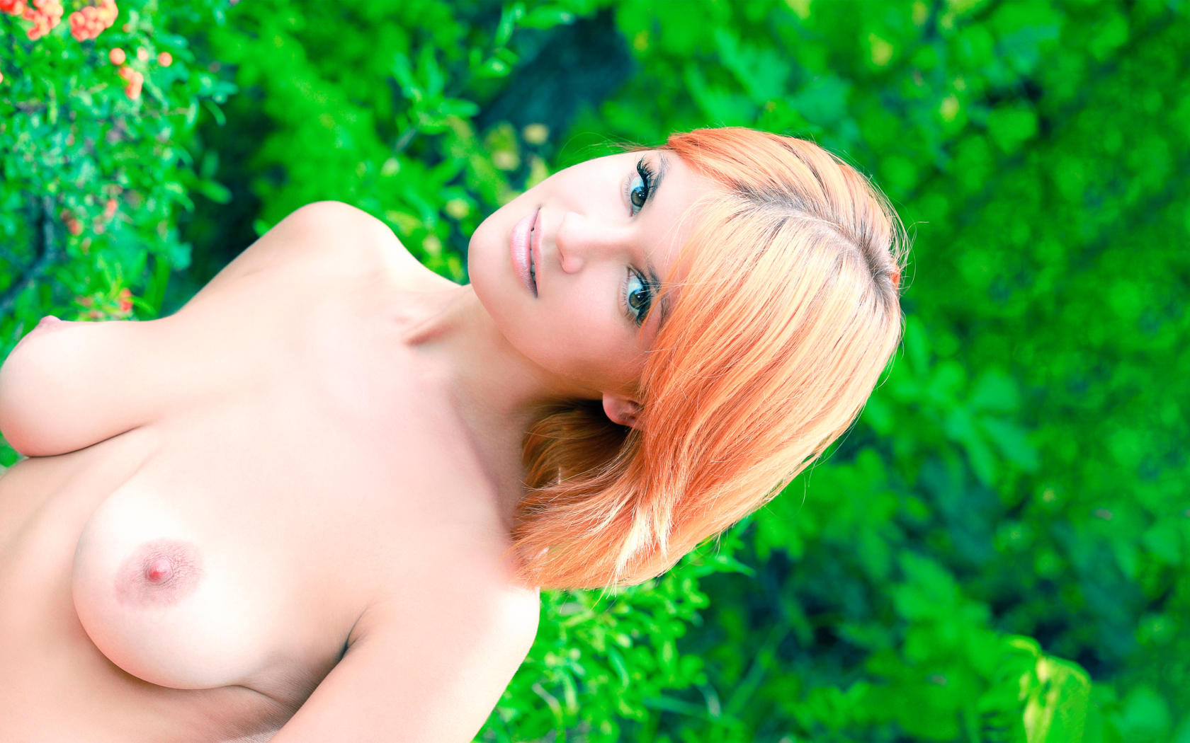 viola a, myza, boobs, pov, 4k, redhead, nude, big tits, nipples, smile, tanned