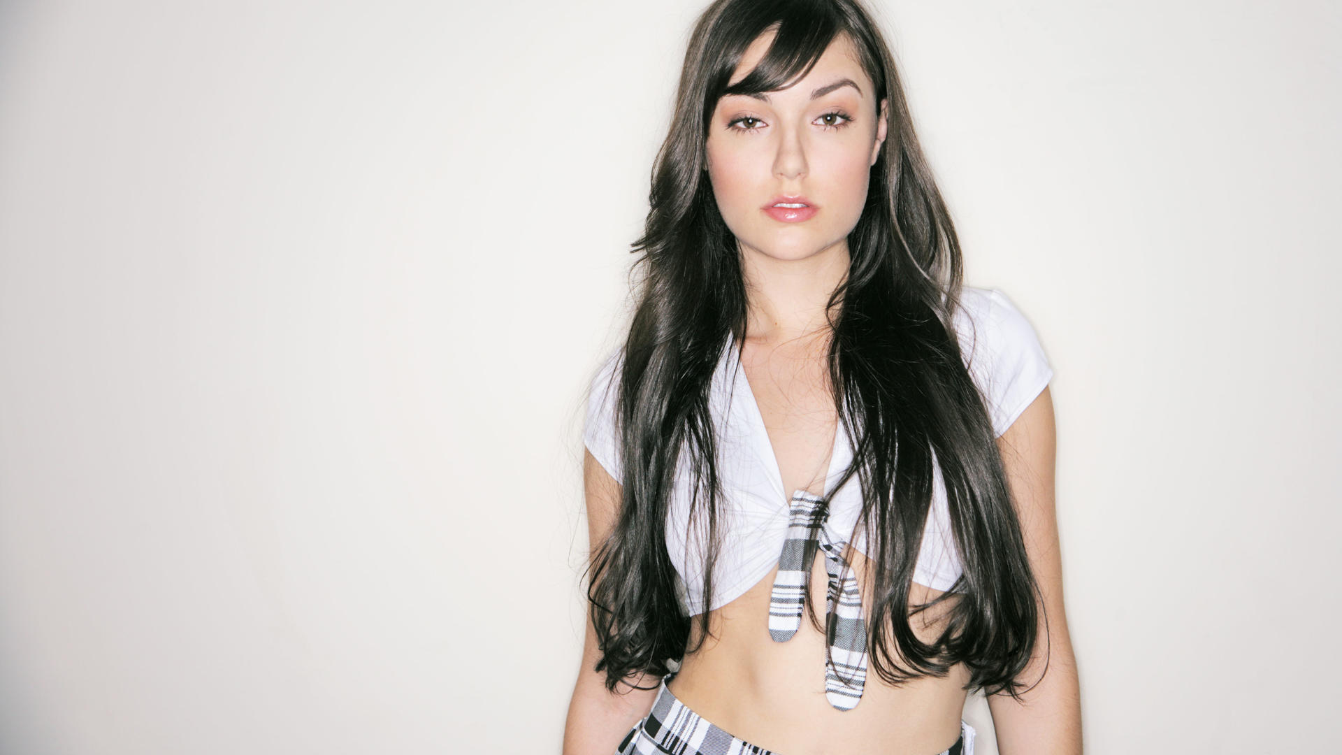 sasha, schoolgirl, skirt, hot, sasha grey, hi-q, close up, eyes, face