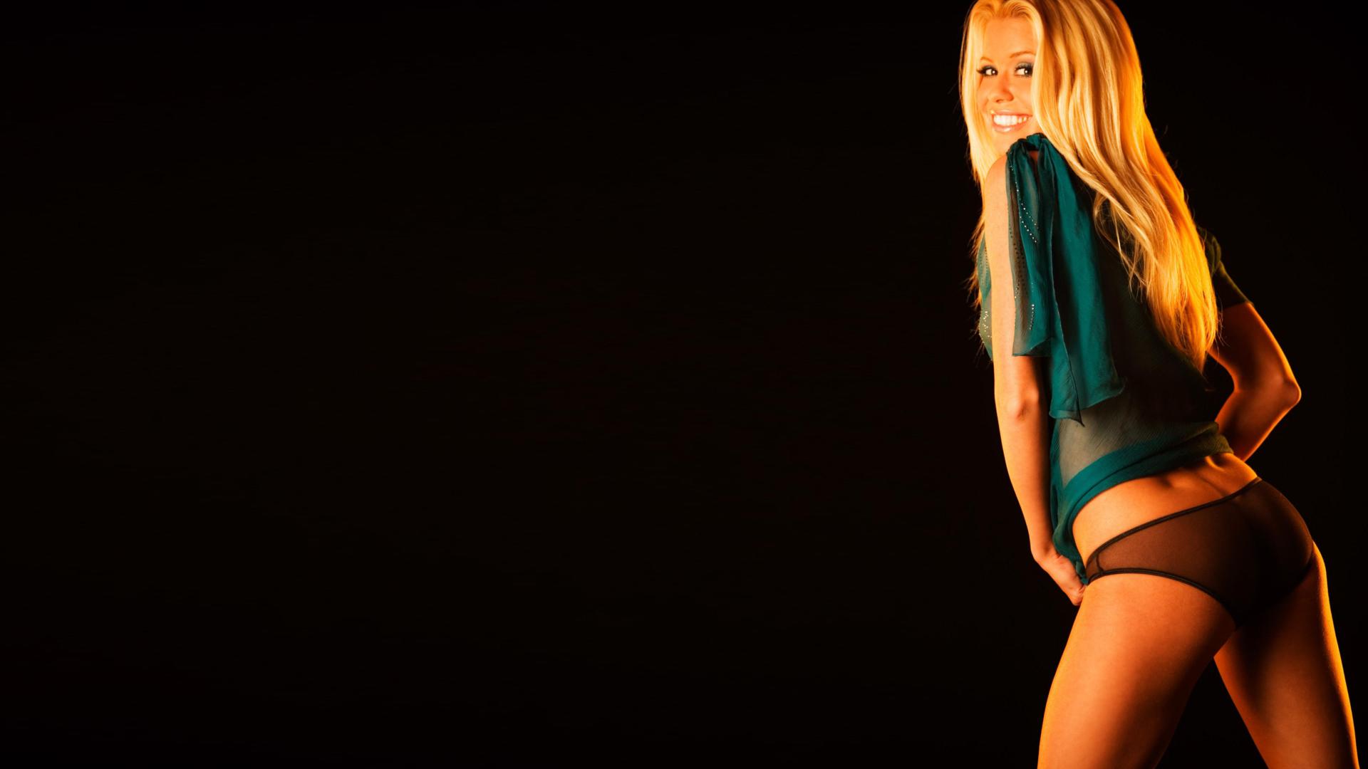 brandi moses, blonde, adult model, starlet, sexy babe, panty, lingerie, nice rack, ass, smile, long hair, brandi, brandie moses, minimalist wall, hi-q