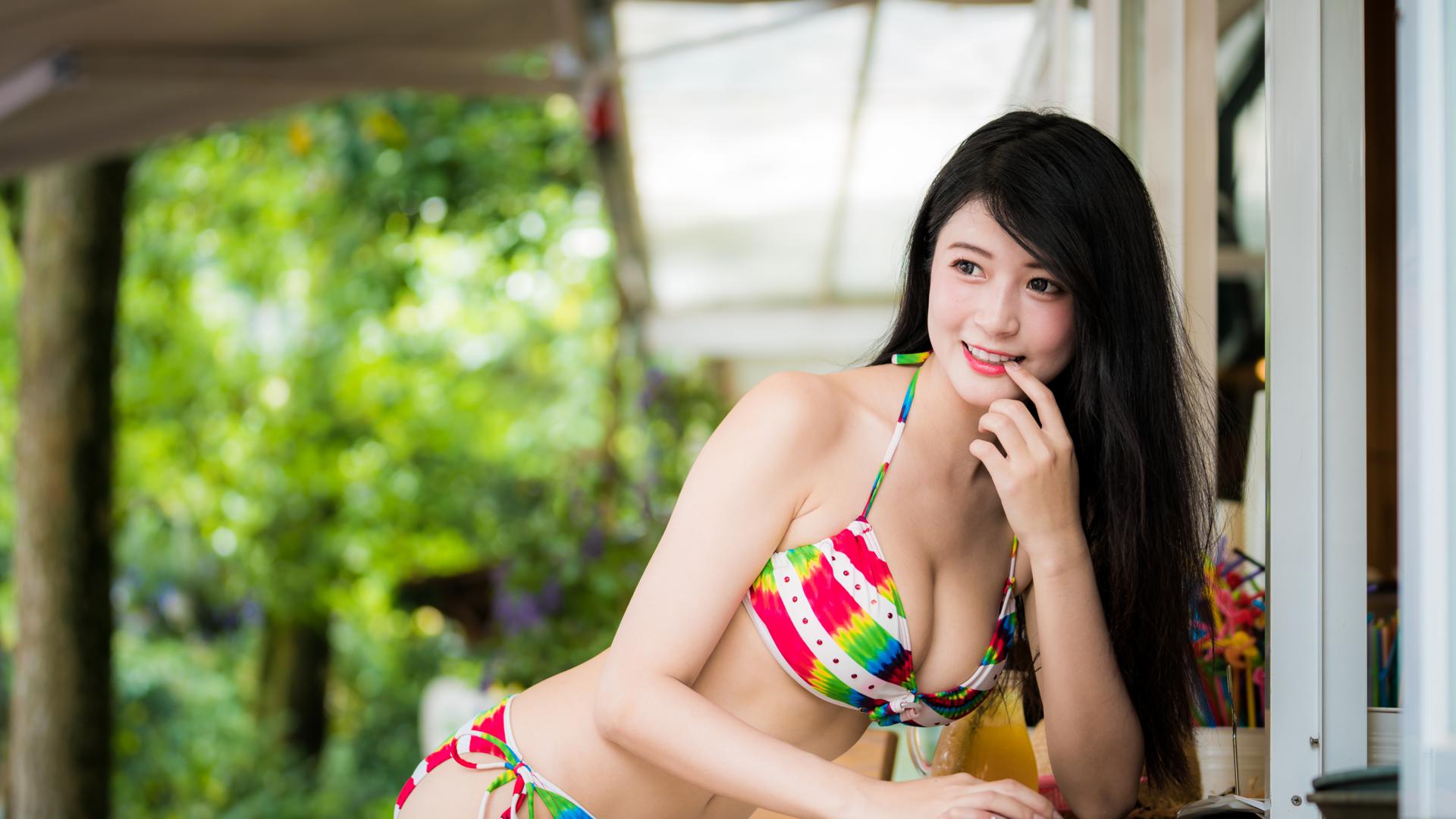 asian, sexy, cute, smile, sweet, swimsuit, bikini, non nude, gorgeous, oral fixation