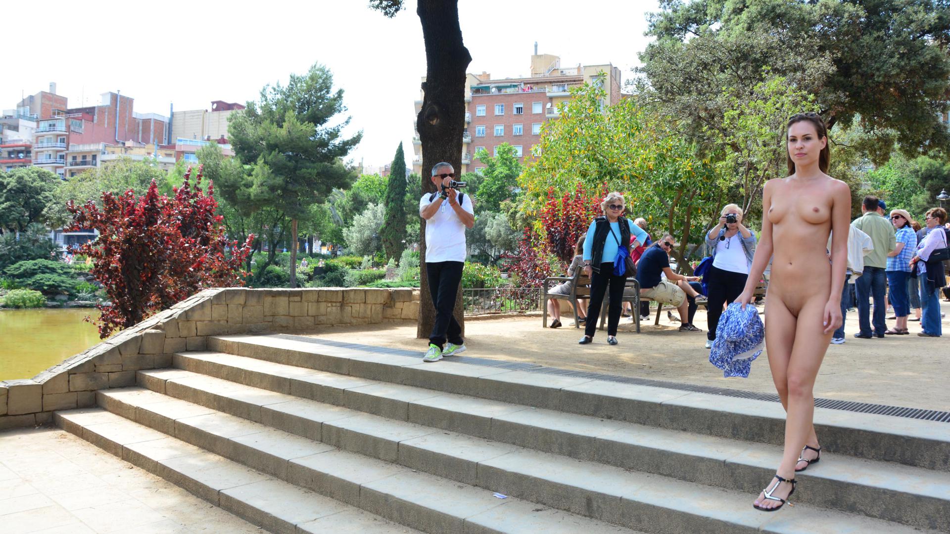 jenny appach, tits, pussy, sexy, shameless, public, shaved pussy, small tits, smooth pussy, steps